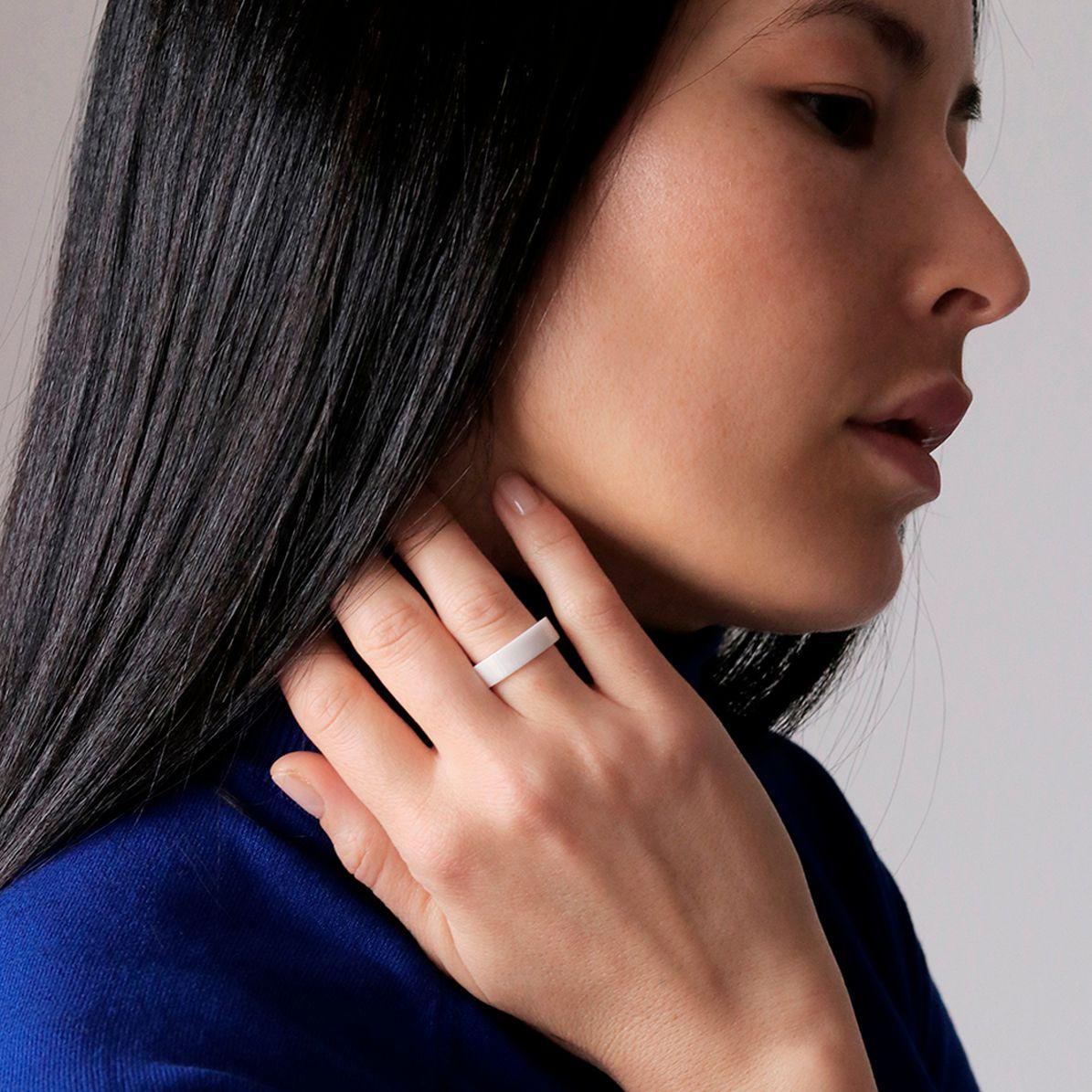 POLISHED SMOOTH WHITE RING - Image 3