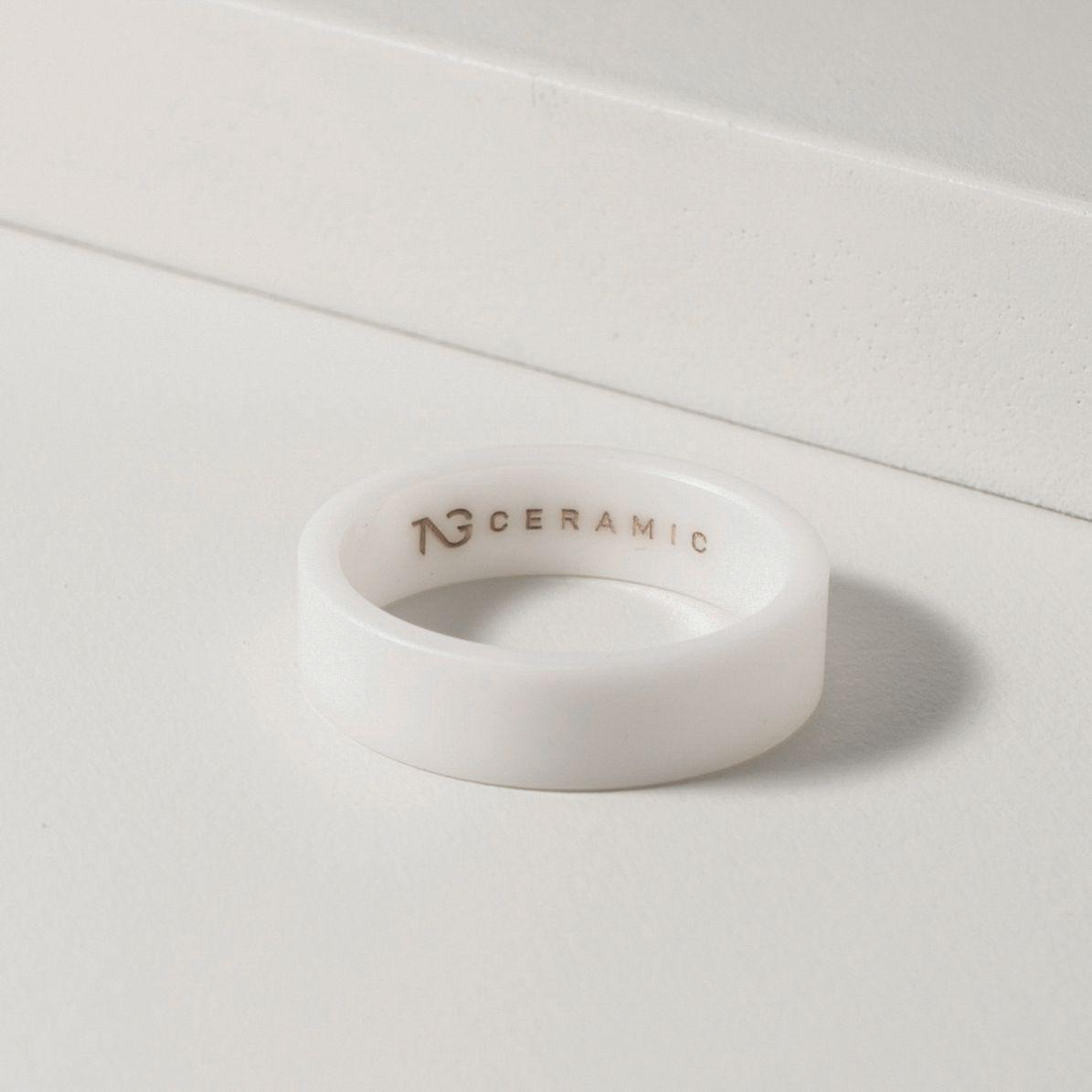 POLISHED SMOOTH WHITE RING - Image 2
