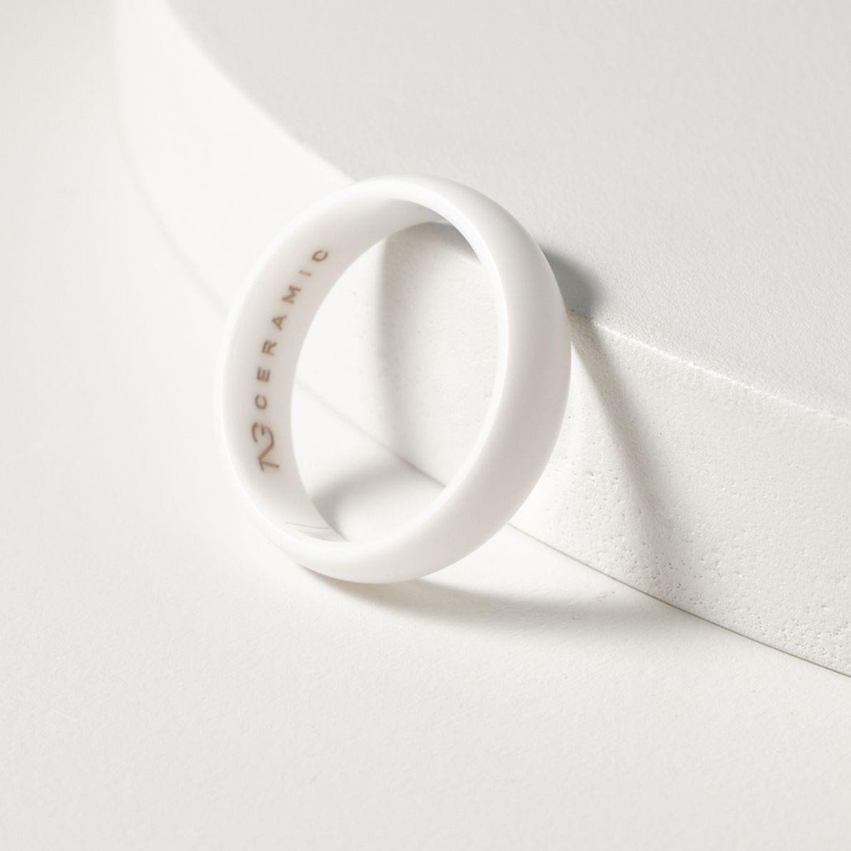 MATT CURVED WHITE RING - Image 2