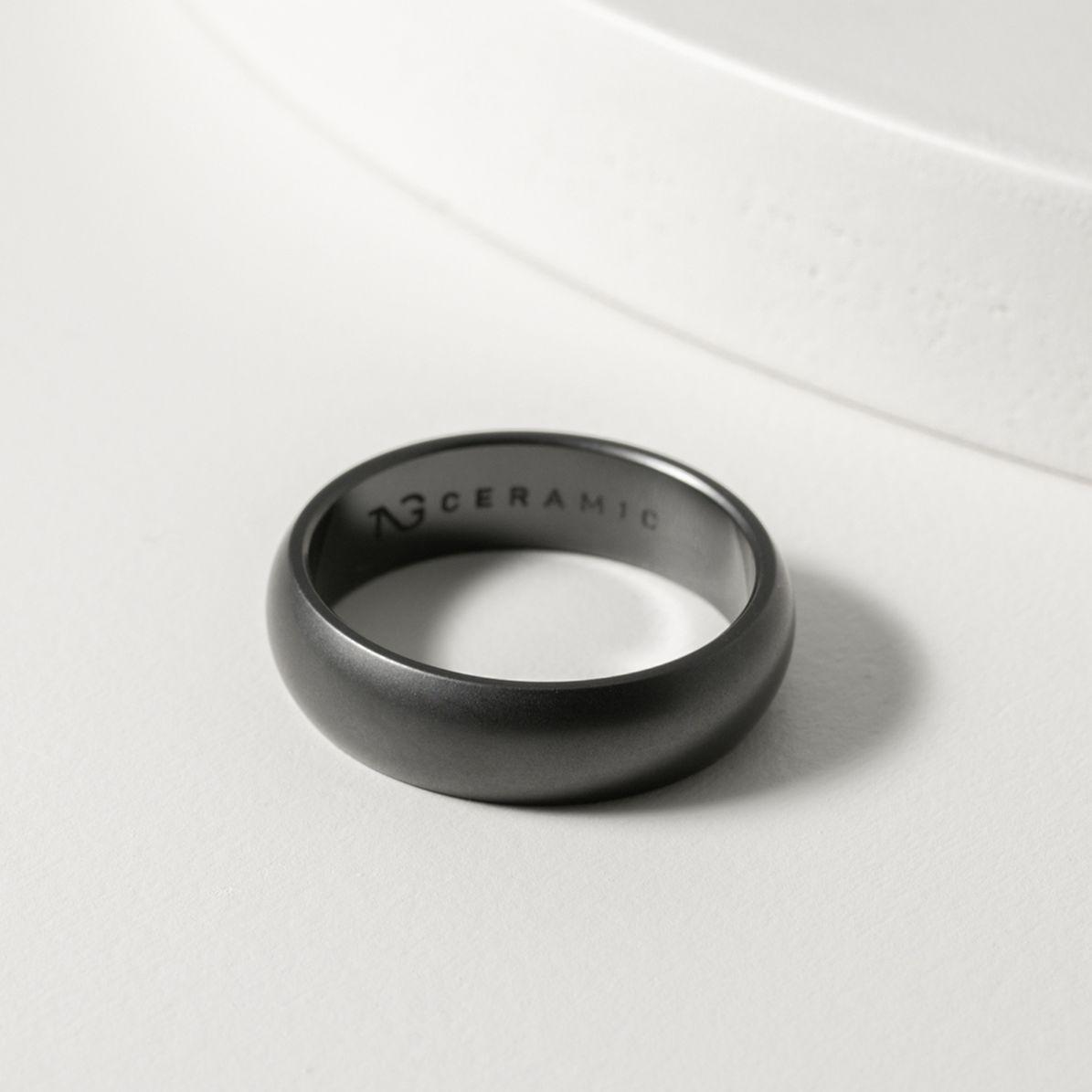 MATTE CURVED BLACK RING - Image 2